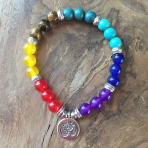 Chakra armband met Ohm teken